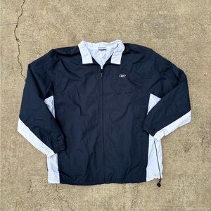 Reebok Men's Navy and White Windbreaker